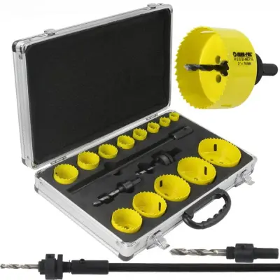 Set kronske žage za mavčne plošče in les 19-76 mm + alu kovček