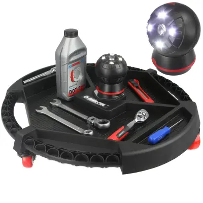 Delavniški pladenj 50cm – voziček z LED 360 svetilko in magneti