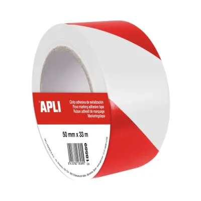 Apli Trak za označevanje tal rdeče-bel 50mm x 33m *****