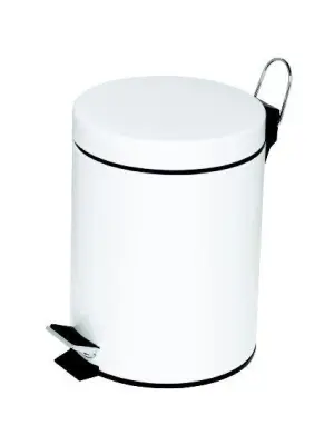 ALCO Koš za smeti s pedalom, 5l, bel