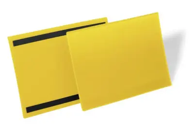 Durable Magnetni žepki A4 ležeči rumeni 50 kos