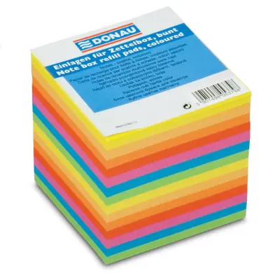 Donau Kocka blok lepljena 90x90mm neon