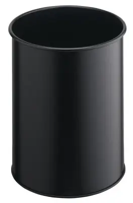 Durable Koš za smeti kovinski (3301), črn neperforiran
