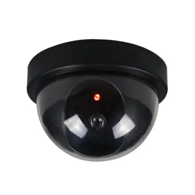 Črna lažna kamera z LED – dome