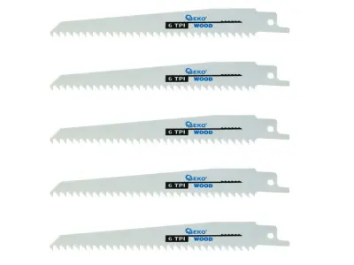 5x list žage lisičji rep za les in mavčne plošče 150mm – sabljaste žage