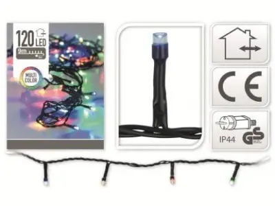 Novoletne lučke 120 LED RGB barvne 9m