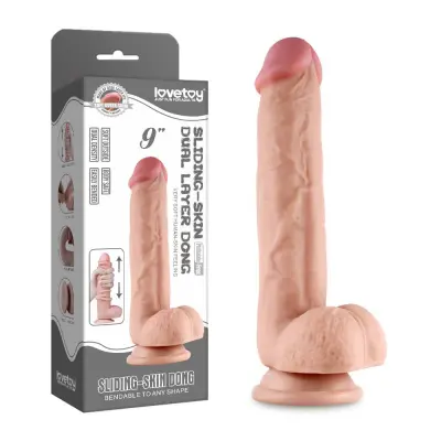 DILDO Lovetoy Sliding Skin 2 Dual Layer 9,5"