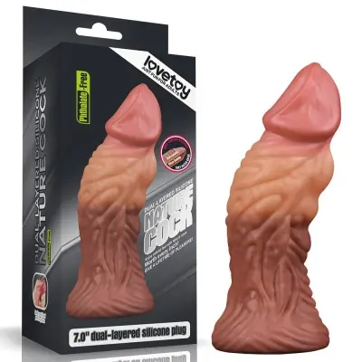 DILDO Lovetoy Dual Layered Silicone Plug 7