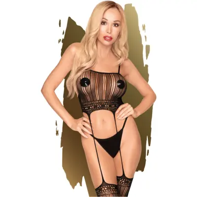 BODYSTOCKING Penthouse Sex Dealer Black-črna-XL