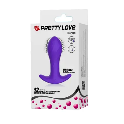 VIBRACIJSKI ANALNI ČEP Pretty Love Morton Purple