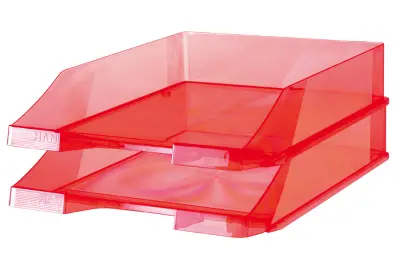 Pisemski odlagalnik Han A4 transparent rdeča