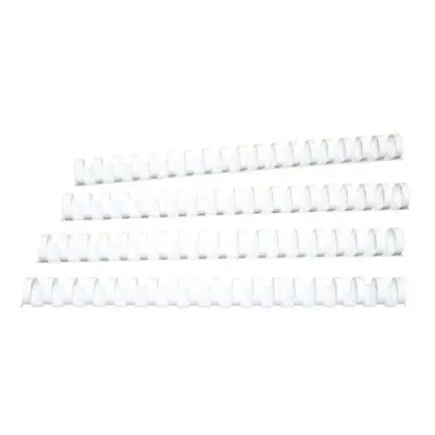KLIPKO Spirale PVC 16 mm, bele, 100 kos