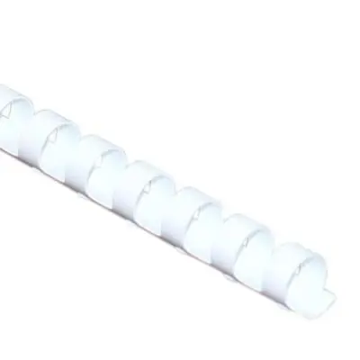 KLIPKO Spirale PVC 10 mm, bele, 100 kos