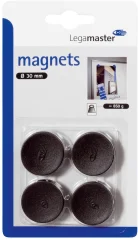 Magneti okrogli za table , 30mm , črni, 4 kosi v kompletu