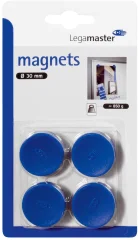 Magneti okrogli za table , 30mm , modri, 4 kosi v kompletu