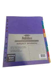 Pregradni karton - register maxi Jubilee A4 10-delni bianko 5-barvni 57699