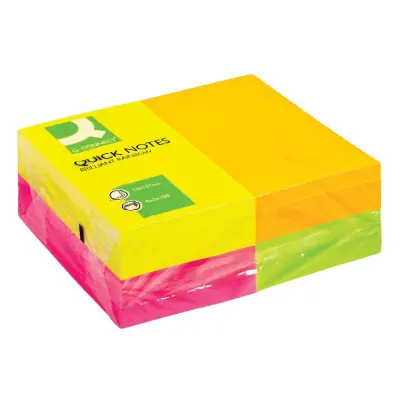 Kocka samolepilnih lističev neon 127mm x 76mm komplet 12 x 100listov KF01350