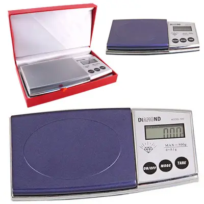 Elektronska LCD tehtnica z osvetlitvijo 500 – 0,1g