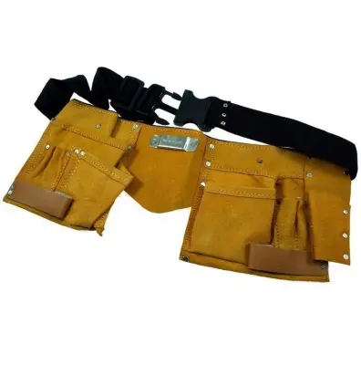 Ojačan usnjen pas za orodje 11 žepov