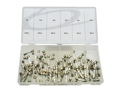 Set steklenih varovalk 120 kos 5-30A