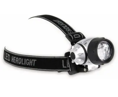 Naglavna 7 LED svetilka na baterije