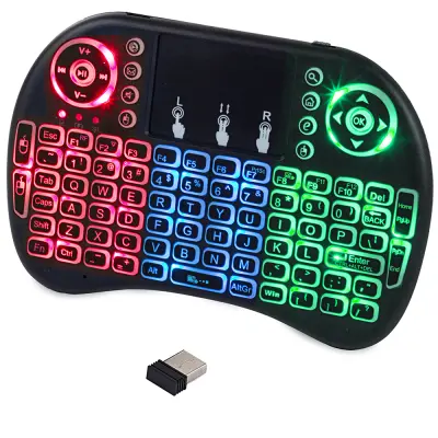 Brezžična tipkovnica LED RGB osvetlitvijo
