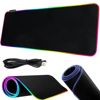 Osvetljena LED RGB računalniška podloga za miško in tipkovnico 80x30cm