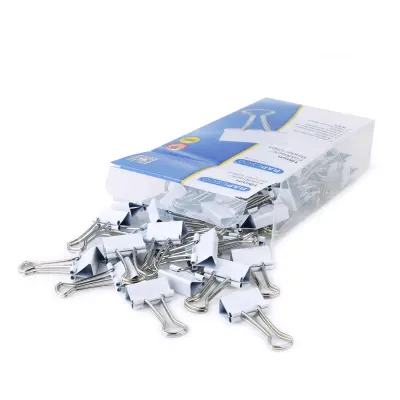 Foldback sponke 19mm  bele 80/1 Rapesco 1493
