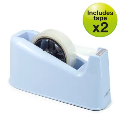 Stojalo za lepilni trak + 2x trak 66mx25mm sv.moder Rapesco 1488