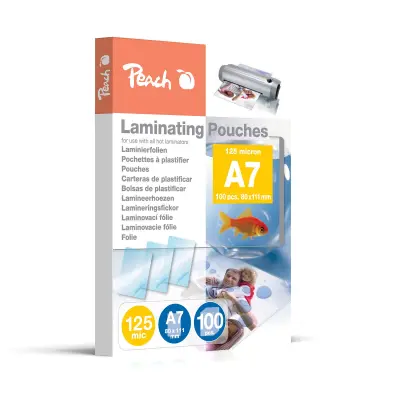 Žepki za plastificiranje A7 80 x 111mm 125um 100/1 Peach 510323