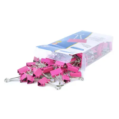 Foldback sponke 19mm hot pink  80/1 Rapesco 1491