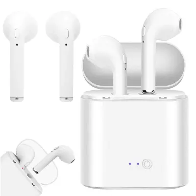 2v1 Bluetooth 5.0 brezžične bele slušalke in power bank