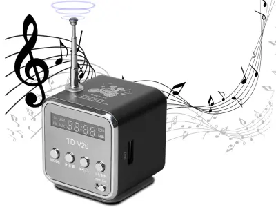 LED brezžični USB akumulatorski FM radio LCD MP3 Bluetooth