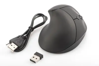 DIGITUS Ergonomska navpična brezžična miška – akumulatorska