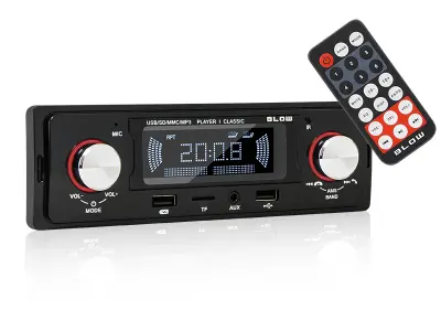 12V 1DIN avtoradio 4x60W MP3 USB microSD Bluetooth