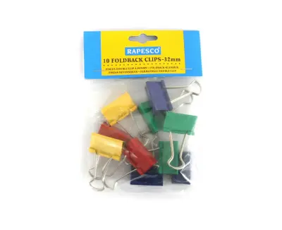 Foldback sponke 32mm  BARVNE 10/1 RAPESCO