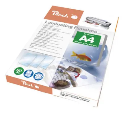 ŽEPKI ZA PLASTIFICIRANJE A4 80um 100/1 PEACH 510361