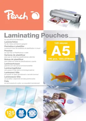 ŽEPKI ZA PLASTIFICIRANJE A5 125um 100/1 PEACH 510319