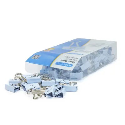 Foldback sponke 19mm modra Smiley 80/1 Rapesco 1424