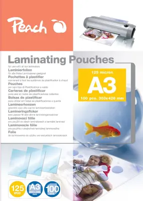 ŽEPKI ZA PLASTIFICIRANJE A3 125um 100/1 PEACH 510314