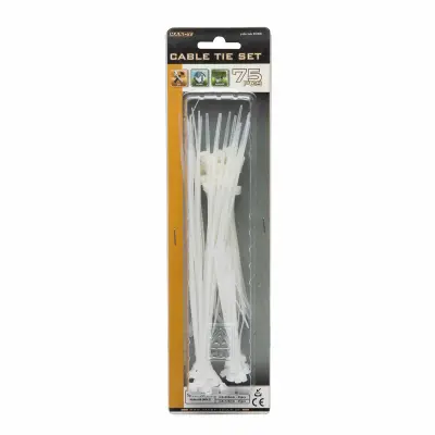 Komplet kabelskih vezic - 75 kosov / paket - prozorne