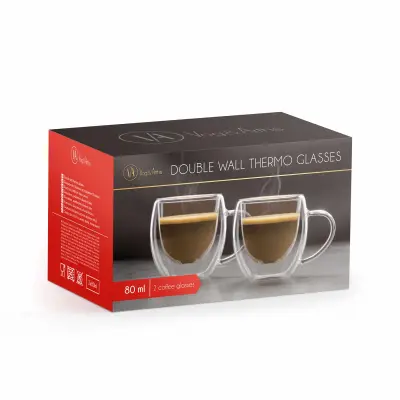 Set skodelic za esspresso z dvojno steno 80 ml 2 kos / škatla