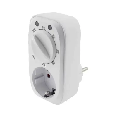 Šuko adapter z odštevalnim časovnikom (countdown timer) in senzorjem mraka 16A 3600W IP20