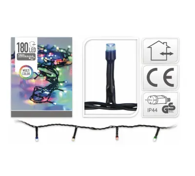 Novoletne lučke veriga 180 LED RGB 14m