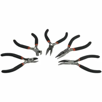 Set mini klešč 12cm z izoliranim ročajem 5 delni