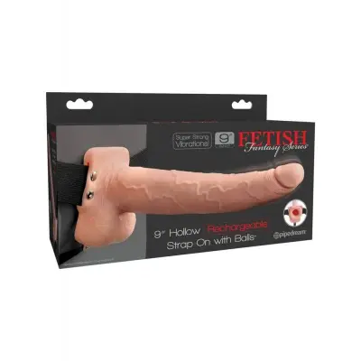 STRAP-ON FF Hollow Rechargeable With Balls 9