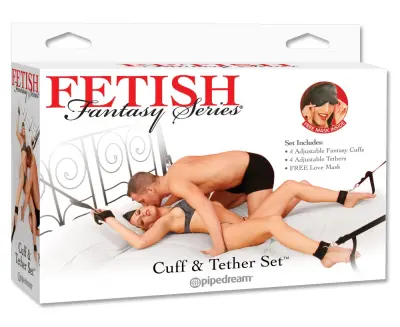 KOMPLET Fetish Fantasy Series Cuff & Tether Set