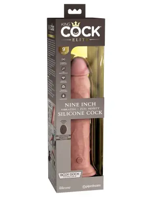 VIBRACIJSKI PENIS King Cock Elite 9 Light