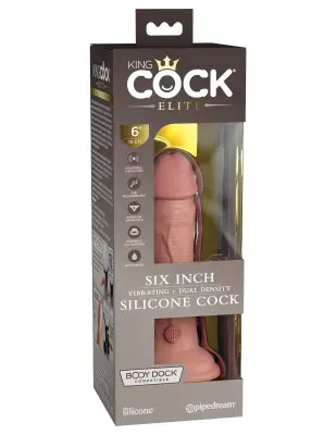 VIBRACIJSKI PENIS King Cock Elite 6 Light