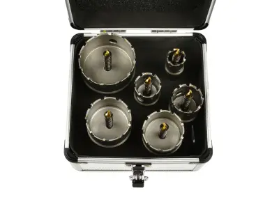 6 delni set diamantnih kronskih žag 22-65 mm + alu kovček